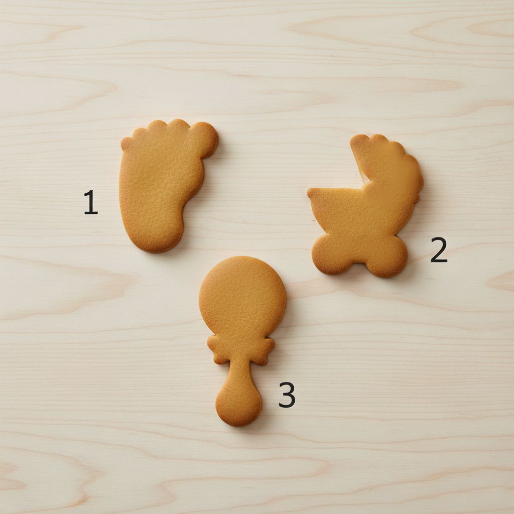 Vykrajovátka nožička, kočárek, chrastítko - Obrázek 3