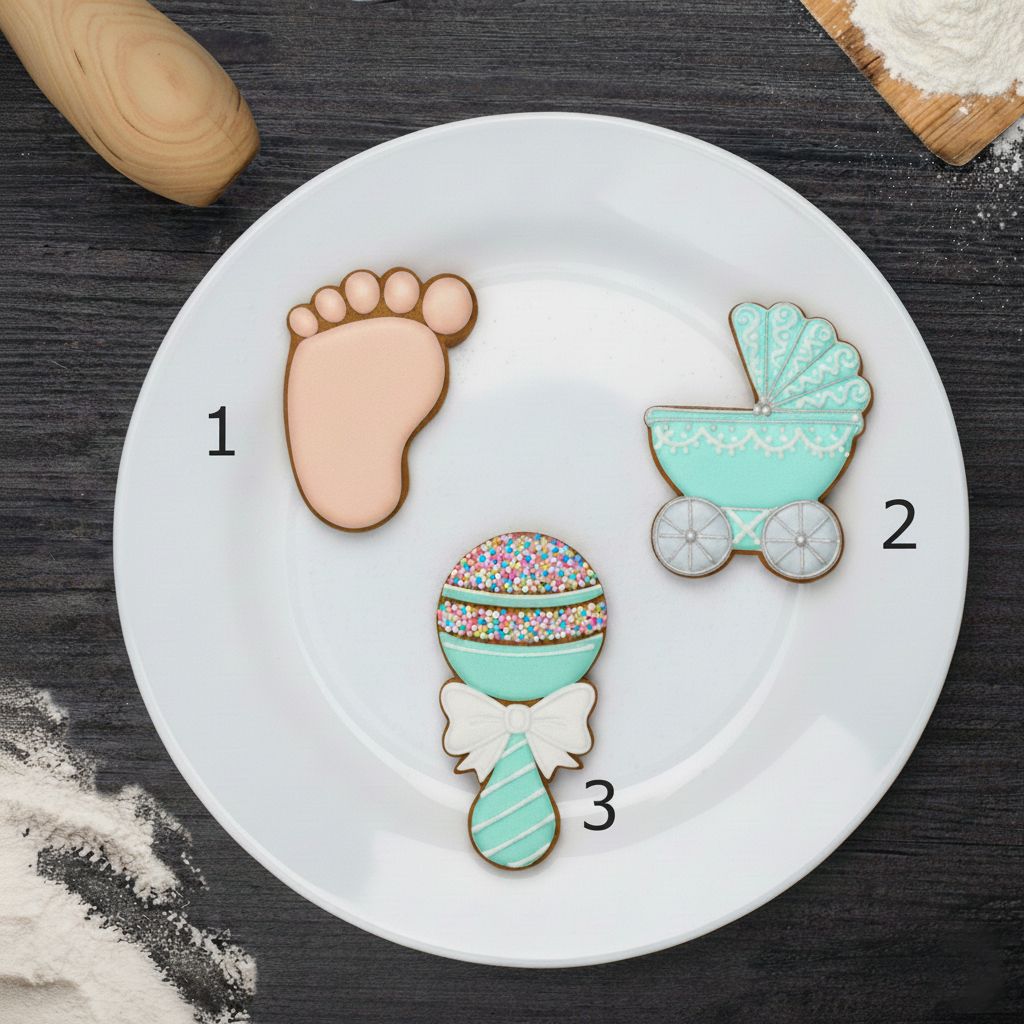 Vykrajovátka nožička, kočárek, chrastítko - Obrázek 2