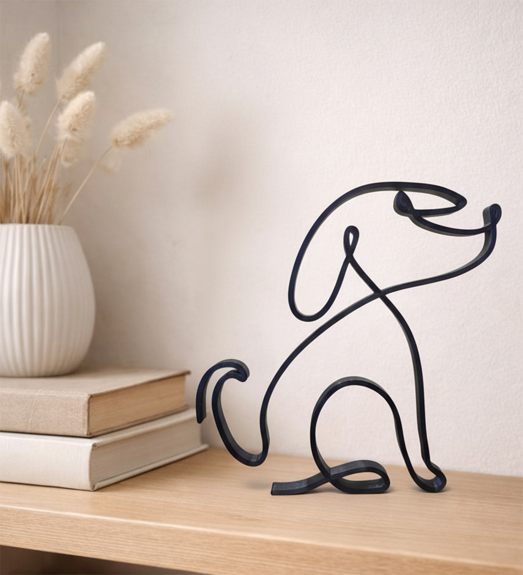 Dárek pro pejskaře | abstraktní dekorace pejsek