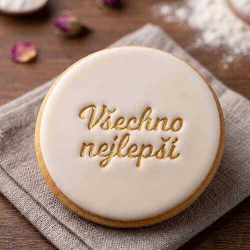 Razítko Všechno nejlepší na sušenky a fondán, cukroví.